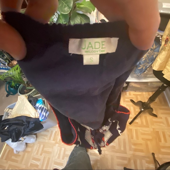 Jade S Small Embroidered Cotton Boho Tank Top - Picture 7 of 10